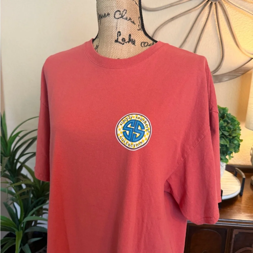 Simply Southern Rose Coral Firefly Short Sleeve Tee - Picture 4 of 12
